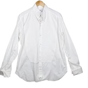 Brioni for Louis, Boston cotton french cuff button up dress shirt men's Medium